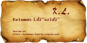 Kelemen László névjegykártya
