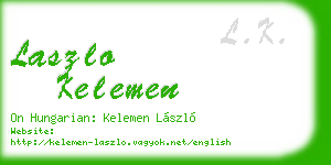 laszlo kelemen business card