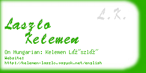 laszlo kelemen business card